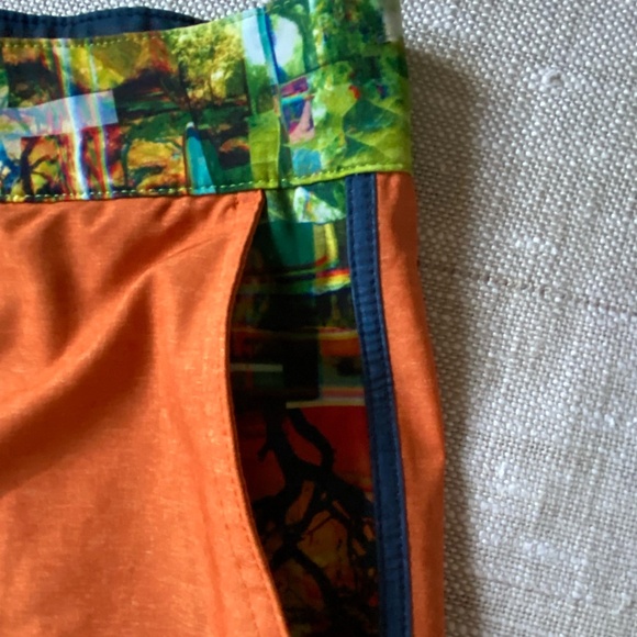 tentree Mens Orange Swim Beach Vacation Suit Shorts.Sz-40 - Picture 4 of 16
